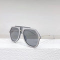 Women's large frame black leopard print sunglasses with elliptical shape on a plain background