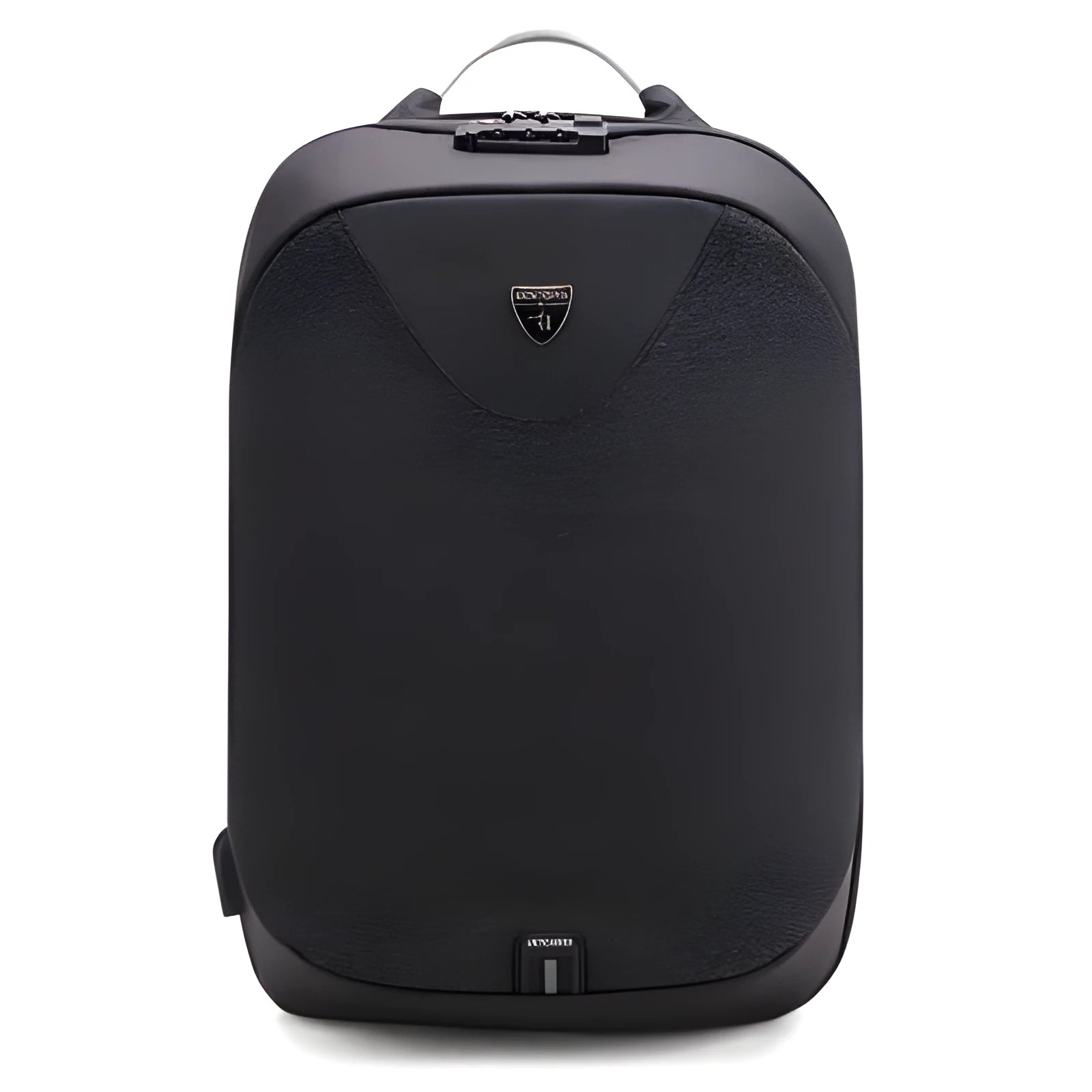 Men's anti-theft cross body double shoulder bag with 15.6 inch laptop pocket in black waterproof polyester