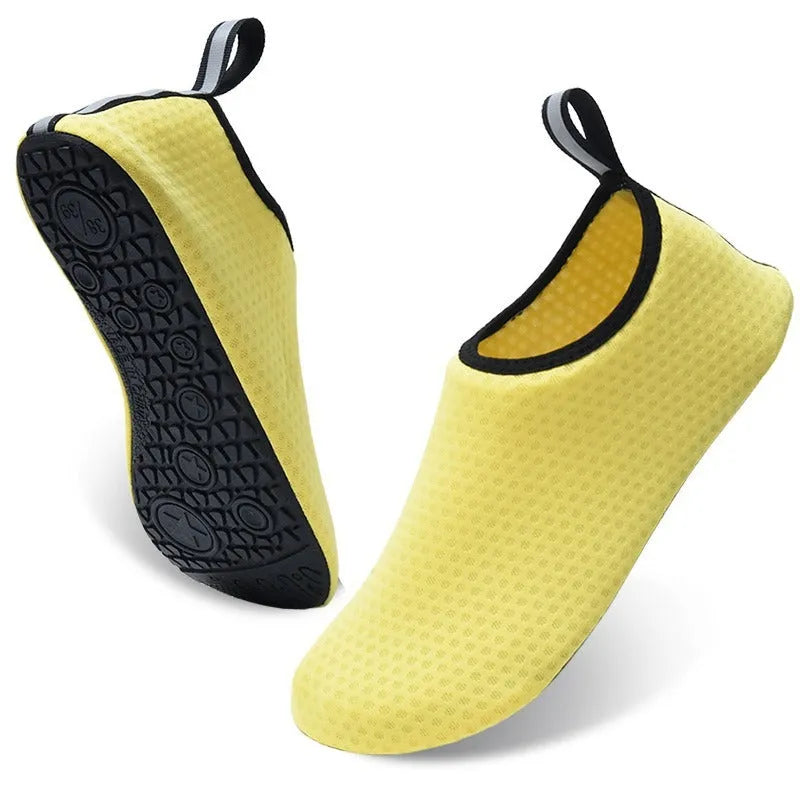 Non-slip water shoes with mesh upper and TPR sole in multiple colour options