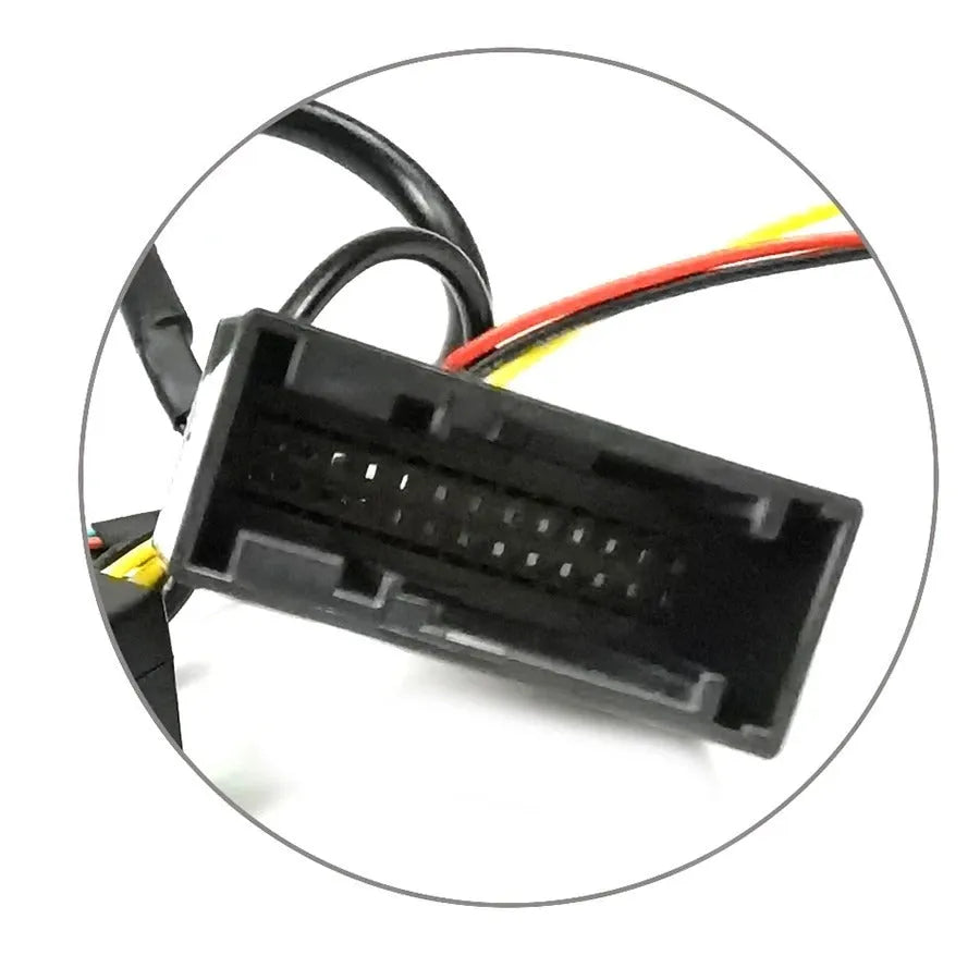 Black car camera conversion box with pure copper construction for Volkswagen Skoda MIB platform compatibility