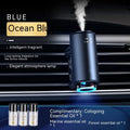 Obsidian Black car air vent clip-on aroma diffuser with essential oil bottle