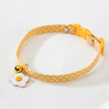 Adjustable cat collar with bell pendant and bow tie for small dogs