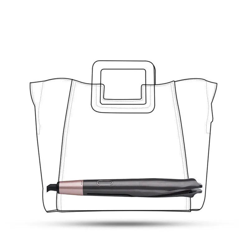 2-in-1 hair straightener and crimper with LCD screen and adjustable temperature dial, black colour, UK plug