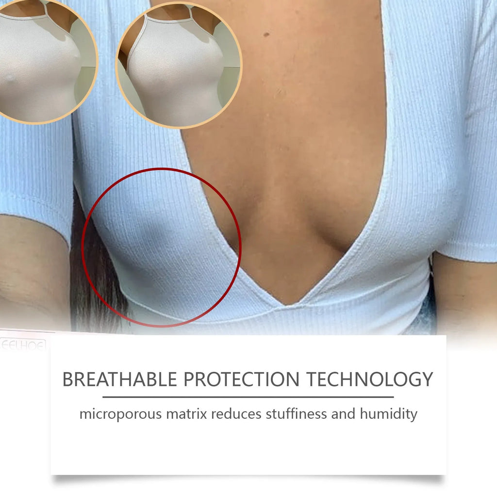 Transparent hydrogel chest patches for nursing mothers with medical-grade adhesive
