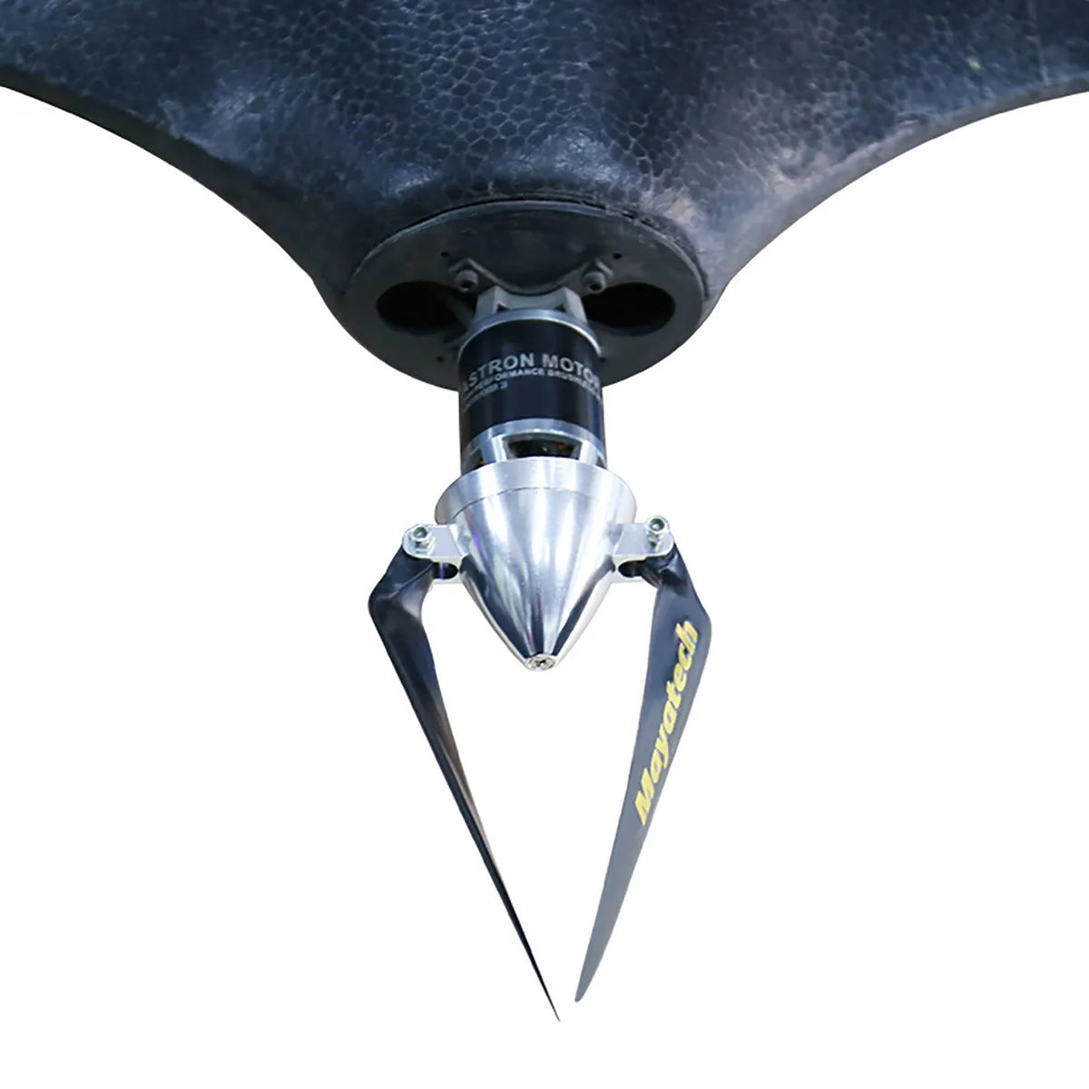 Black nylon folding kayak paddle with 12x6.5cm blade showing quick disassembly mechanism