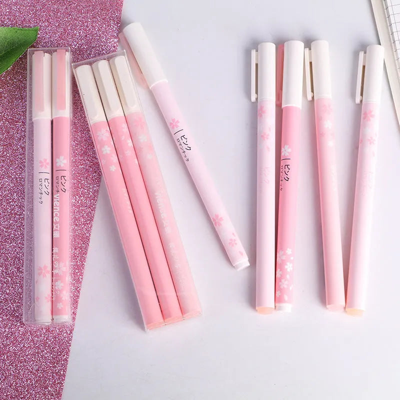 Sakura gel pen set with plastic body and replaceable refills, showing choice of 0.5mm or 0.38mm tip sizes