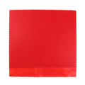 Single uncut sheet of black and red small particle table tennis rubber.