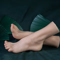 Simulation display silicone foot model in bone style default, neutral unisex design for adult footwear display
