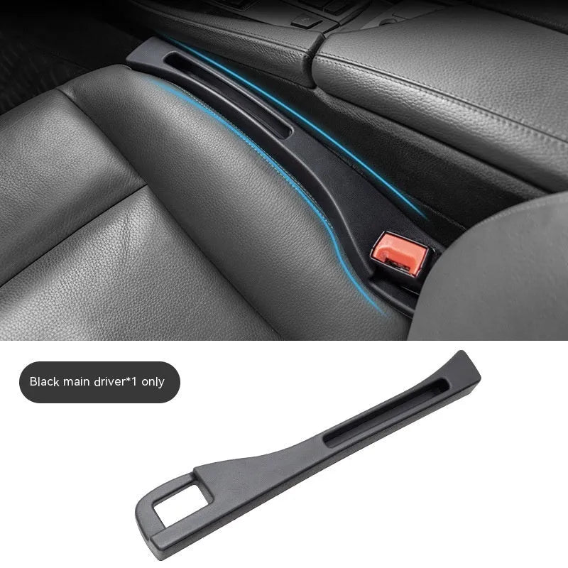 Black waterproof plastic car seat gap storage pocket with handle.