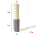 Brown sisal cat scratching post with face scratching device measuring 30cm tall