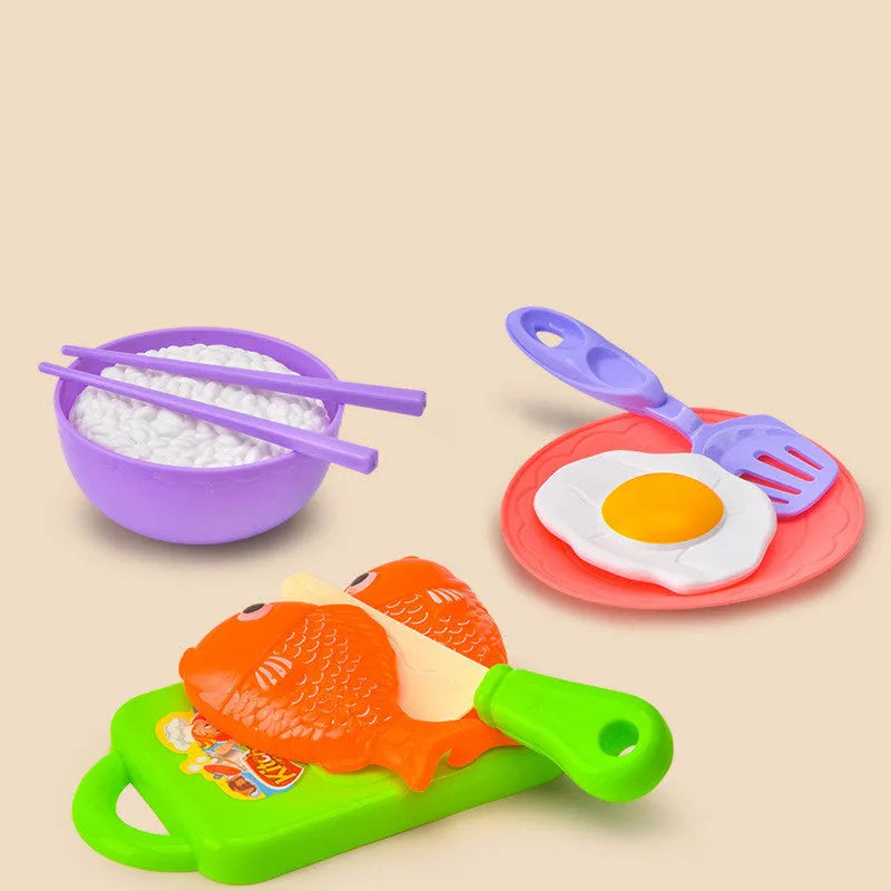 Plastic children's play kitchen toy with induction cooker simulation for infant development