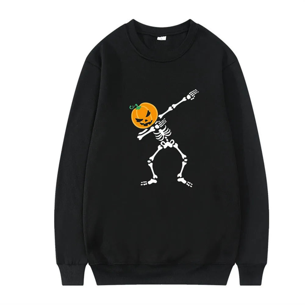 Women's printed casual top with crew neck and long sleeves in multiple colour options