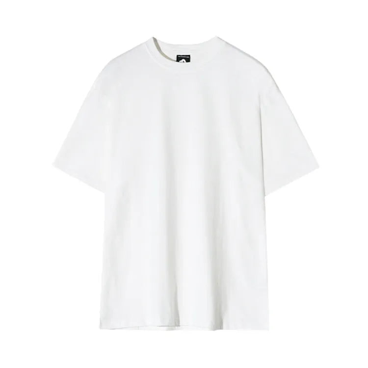 Men's cotton slim fit half sleeve T-shirt in white and black colours with round neck design