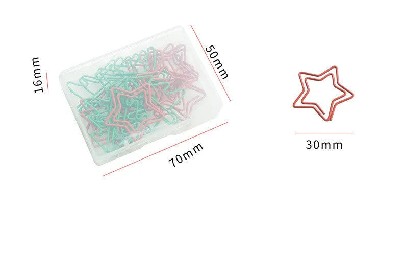 Christmas special-shaped metal paper clips 18 pieces mixed colours office stationery