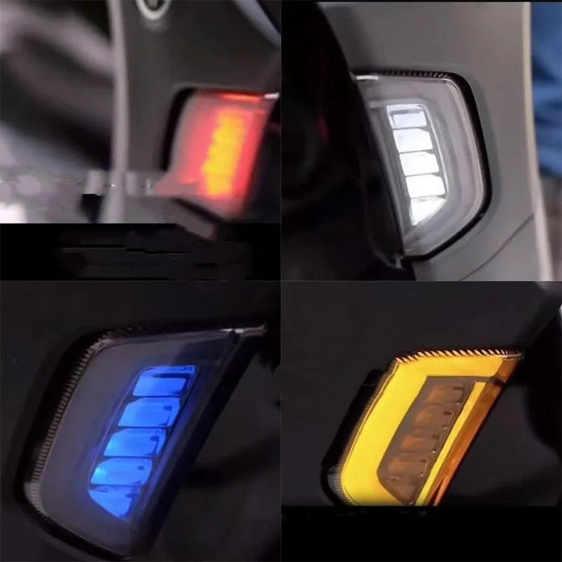 Pair of LED turn signal lights for Yamaha NMAX155 scooter in plastic housing.