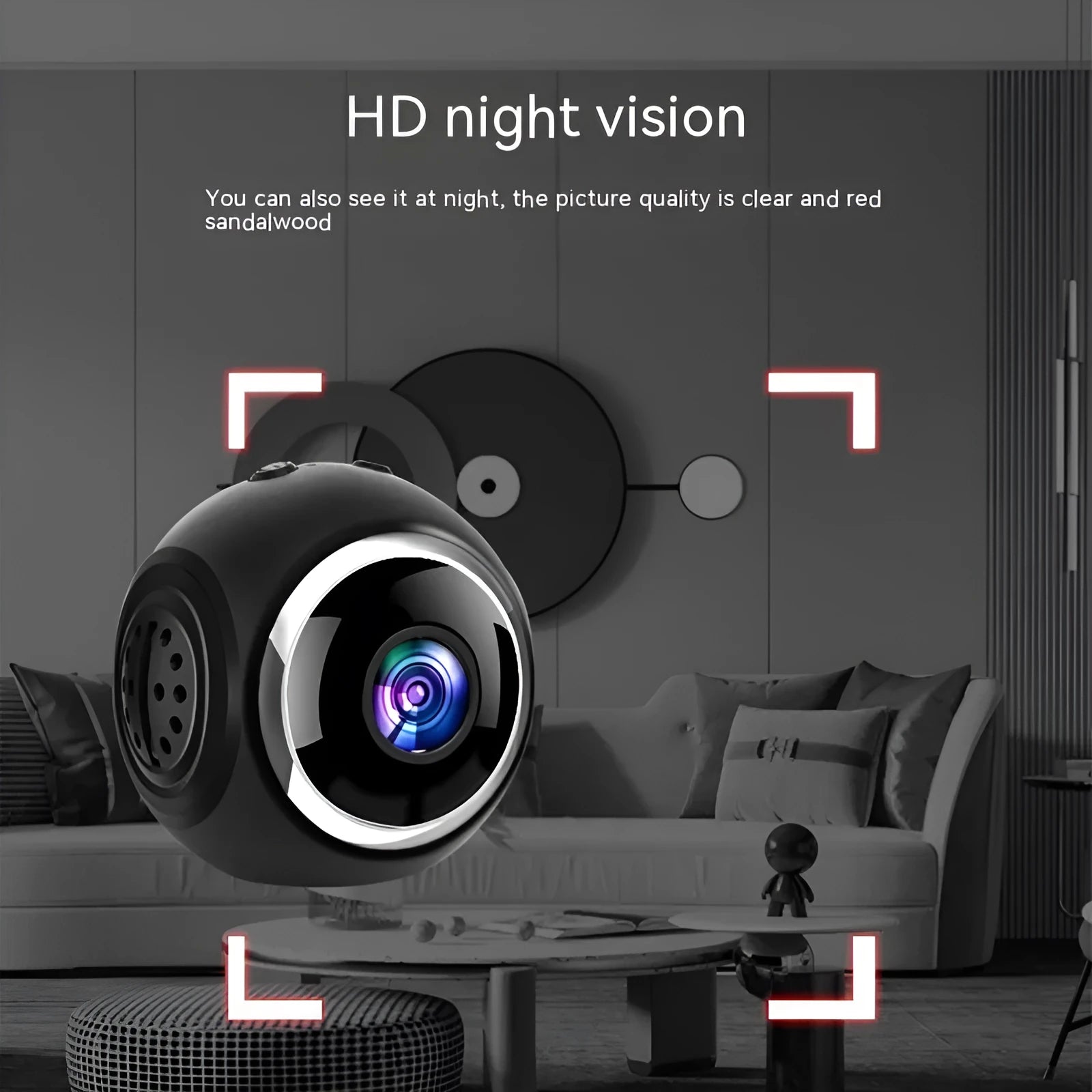 HD WiFi Smart Portable X11 Camera in black with compact ABS body
