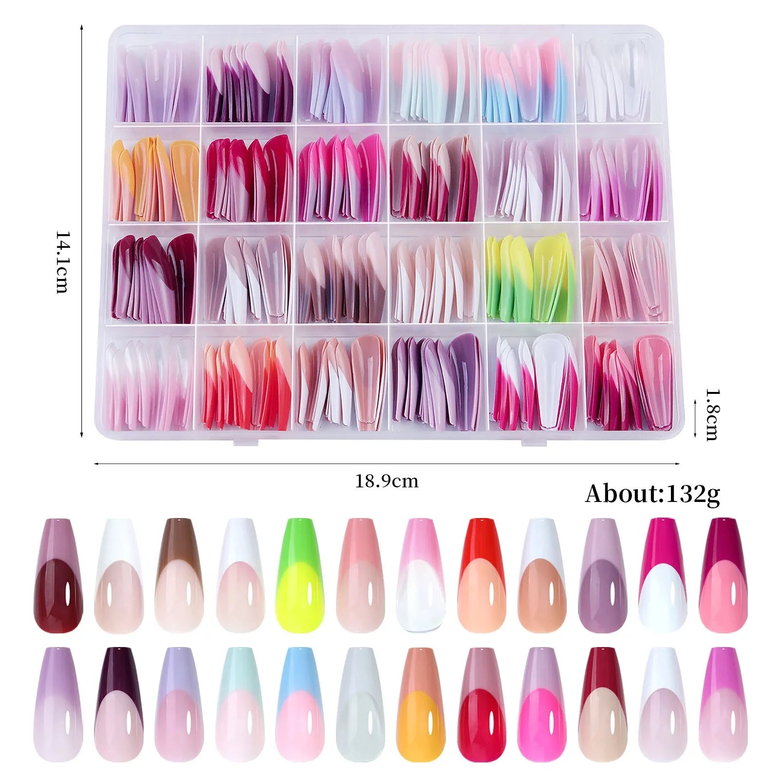 288 French wear armour style nail stickers with seamless removable ultra-thin design