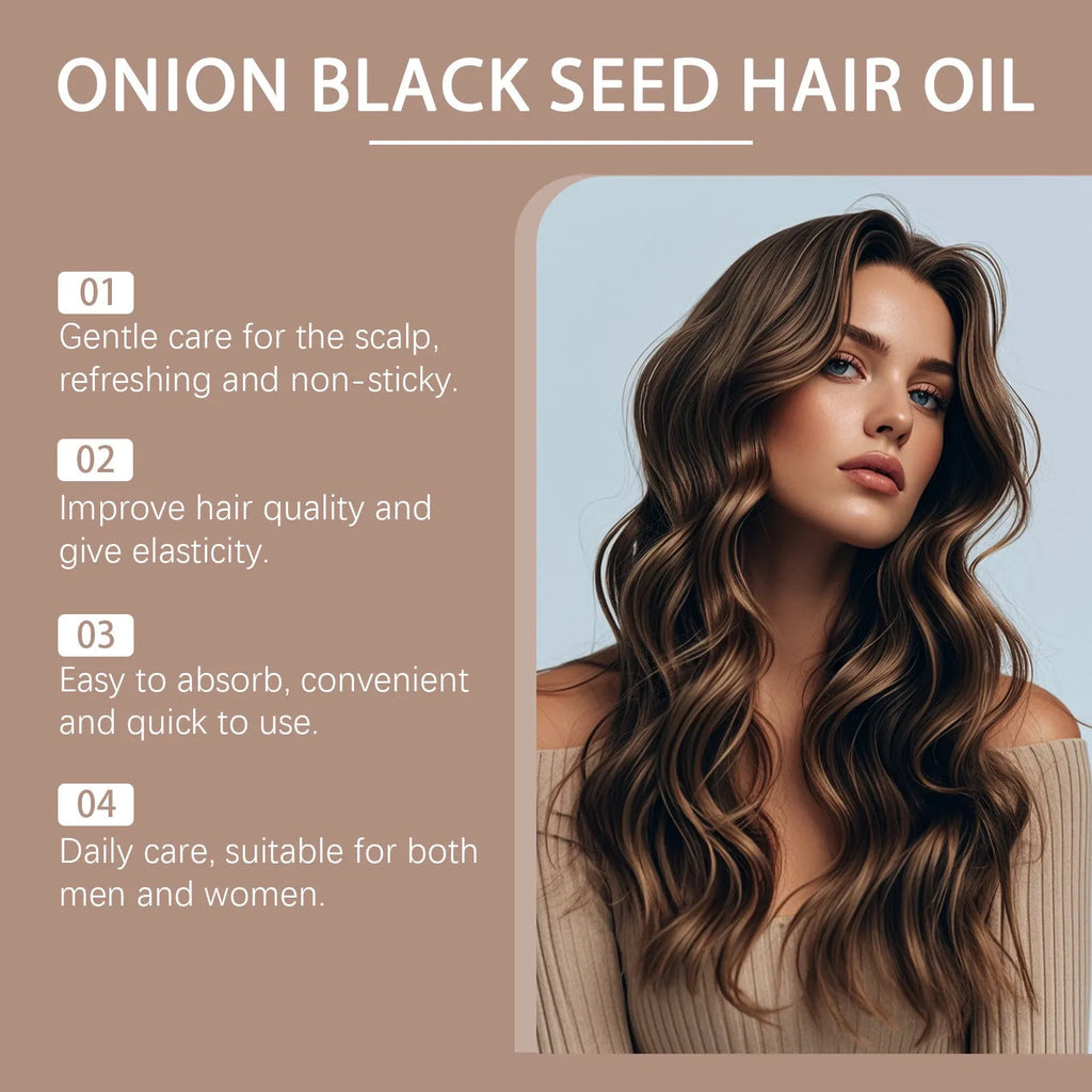 100ml bottle of nourishing hair care essential oil with accessories in its box.