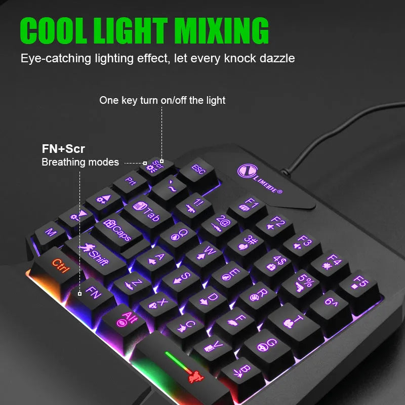 Black GK103S keyboard and mouse converter with 1.2 metre cable for 3.5mm audio jack connection.