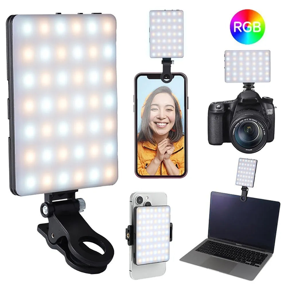 VL-60BI VL-68BI portable LED fill light clip mounted on mobile phone for photography