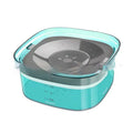 Transparent large capacity dog water bowl with floating disk and anti-spill design