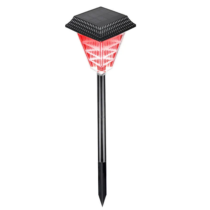 Solar garden light with colour changing LEDs for outdoor pathway and patio lighting