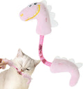 Four-piece cat toy bundle with plush fish, bunny, mouse, rope and spring toys for indoor cats