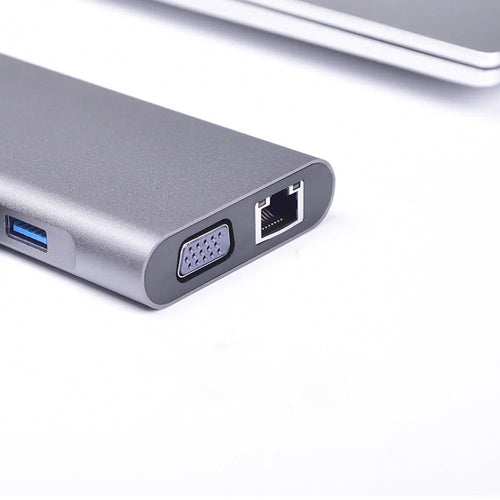 10-in-1 docking hub PD power bank compatible with MacBook and iPhone for trade fair use
