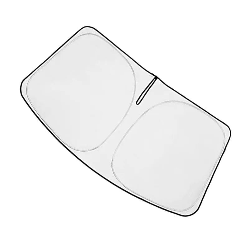 Silver reflective car sunshade for Toyota Noah/Voxy 90 series windshield.