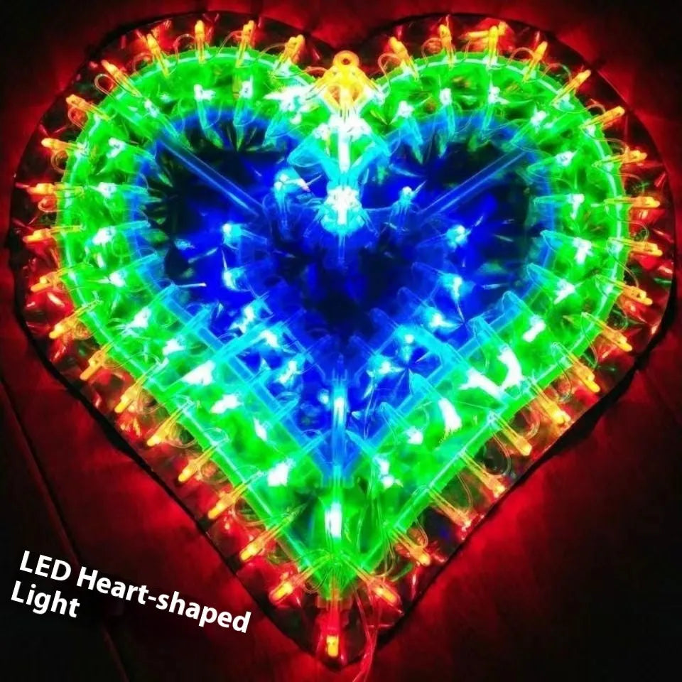 Plug-in outdoor Christmas string lights with peacock, love heart, sunflower and star-shaped bulbs