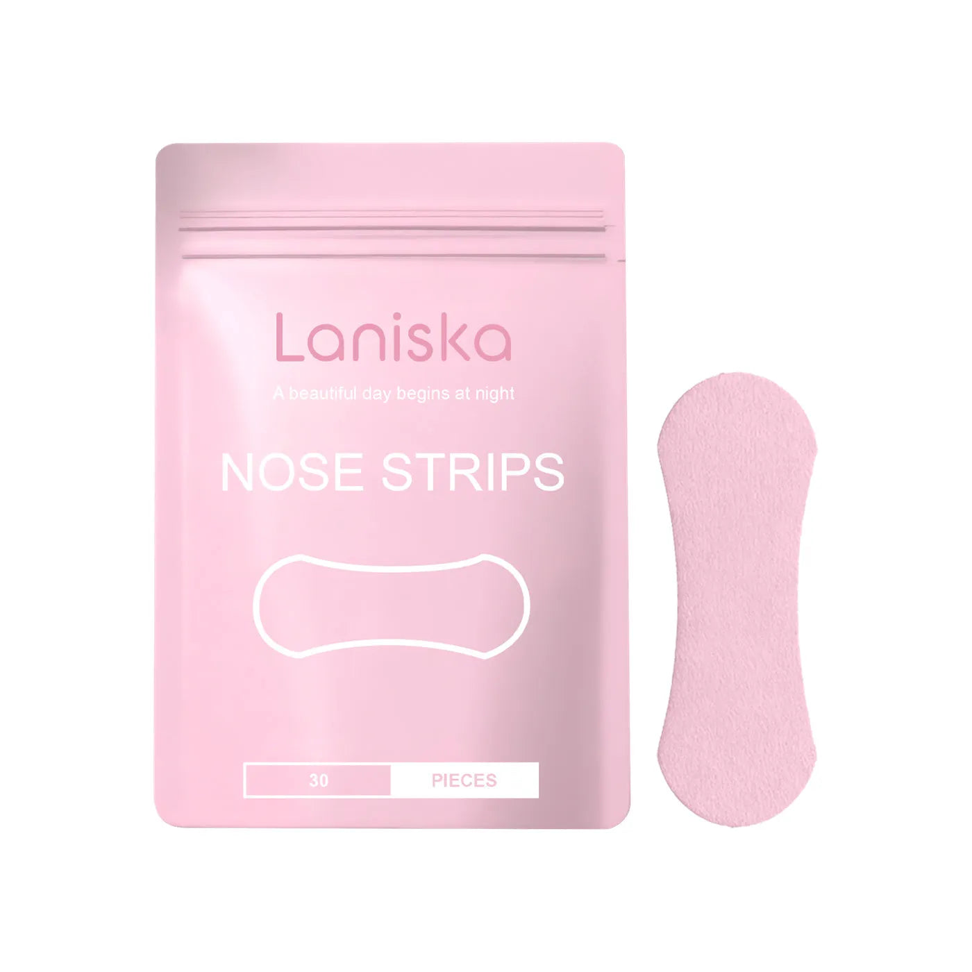 Snoring-preventing sleep nasal patch with vitamin E, lavender and mint extracts, blue and pink colour options, 30 pieces per bag