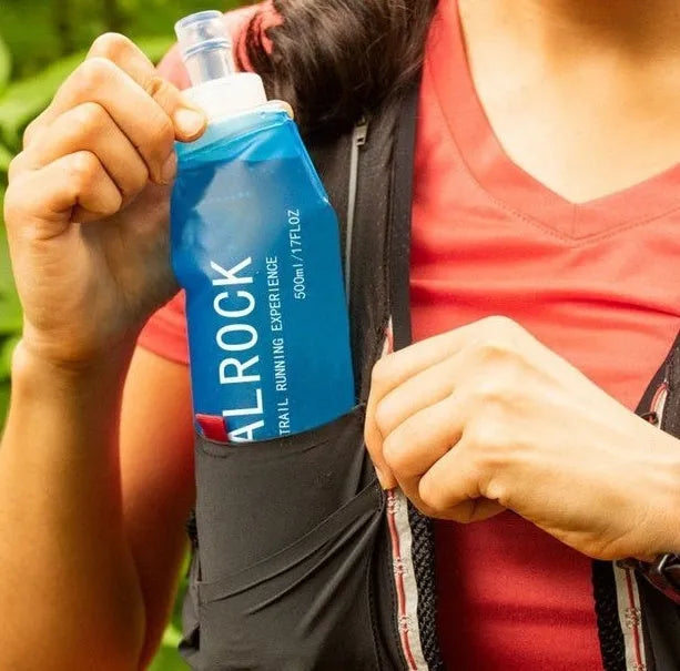 A single portable plastic drinking straw for off-road mountain climbing and biking adventures.