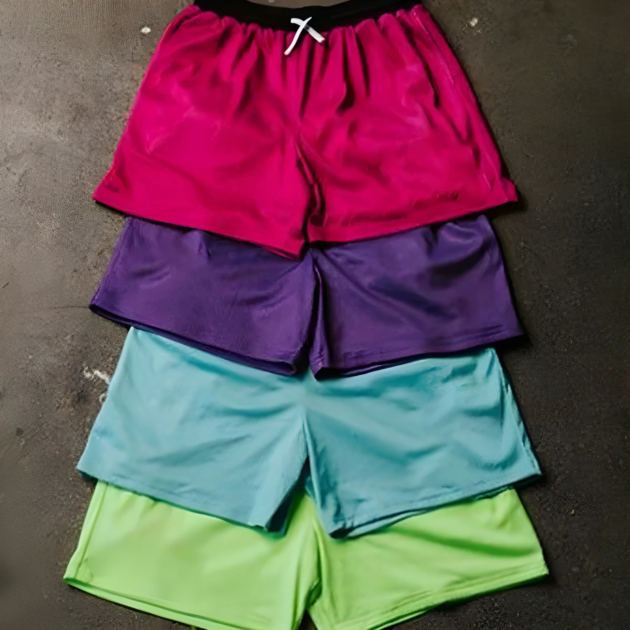Men's mesh quick-drying shorts in black, red, green, purple or blue for summer sports