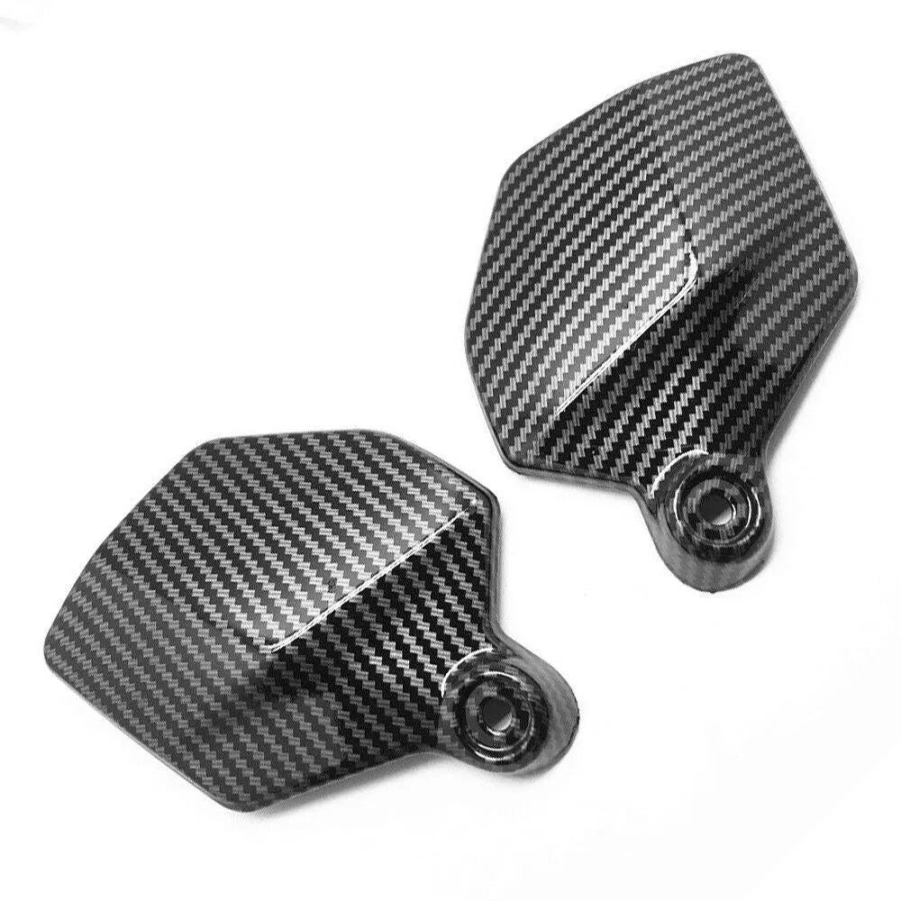Pair of black carbon fibre style ABS plastic side upper frame covers for Honda CBR1000RR motorcycle.