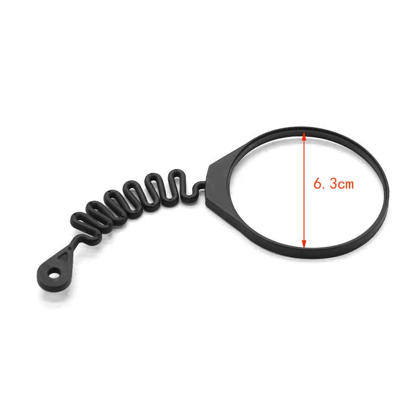 Black rubber fuel cap tether for Volvo vehicles in circle band and separate rope anti-lost styles