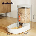 Grey automatic pet water dispenser with 3.8L capacity for cats and dogs
