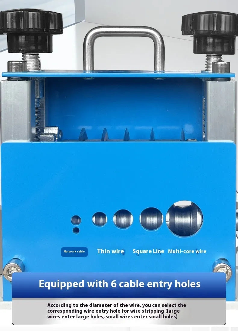 SD-017 manual wire stripping machine tool for cables from 0.5mm to 17mm diameter.