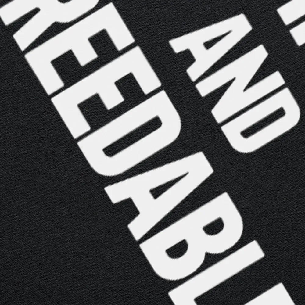 Pure cotton loose fit t-shirt with humorous graphic print in white and black colour options