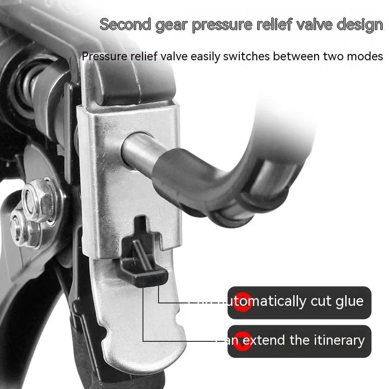 13 bearing automatic adhesive breaking glass glue gun in aluminium alloy construction