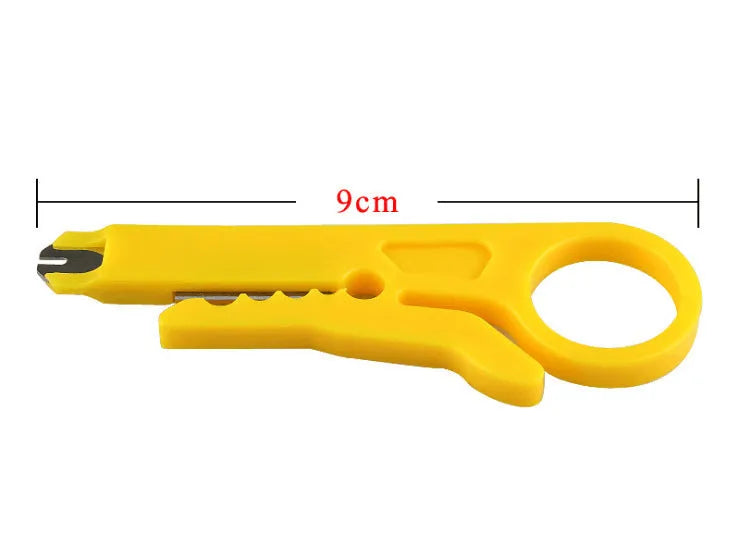 Yellow portable wire stripper tool with 0.6mm stripping diameter