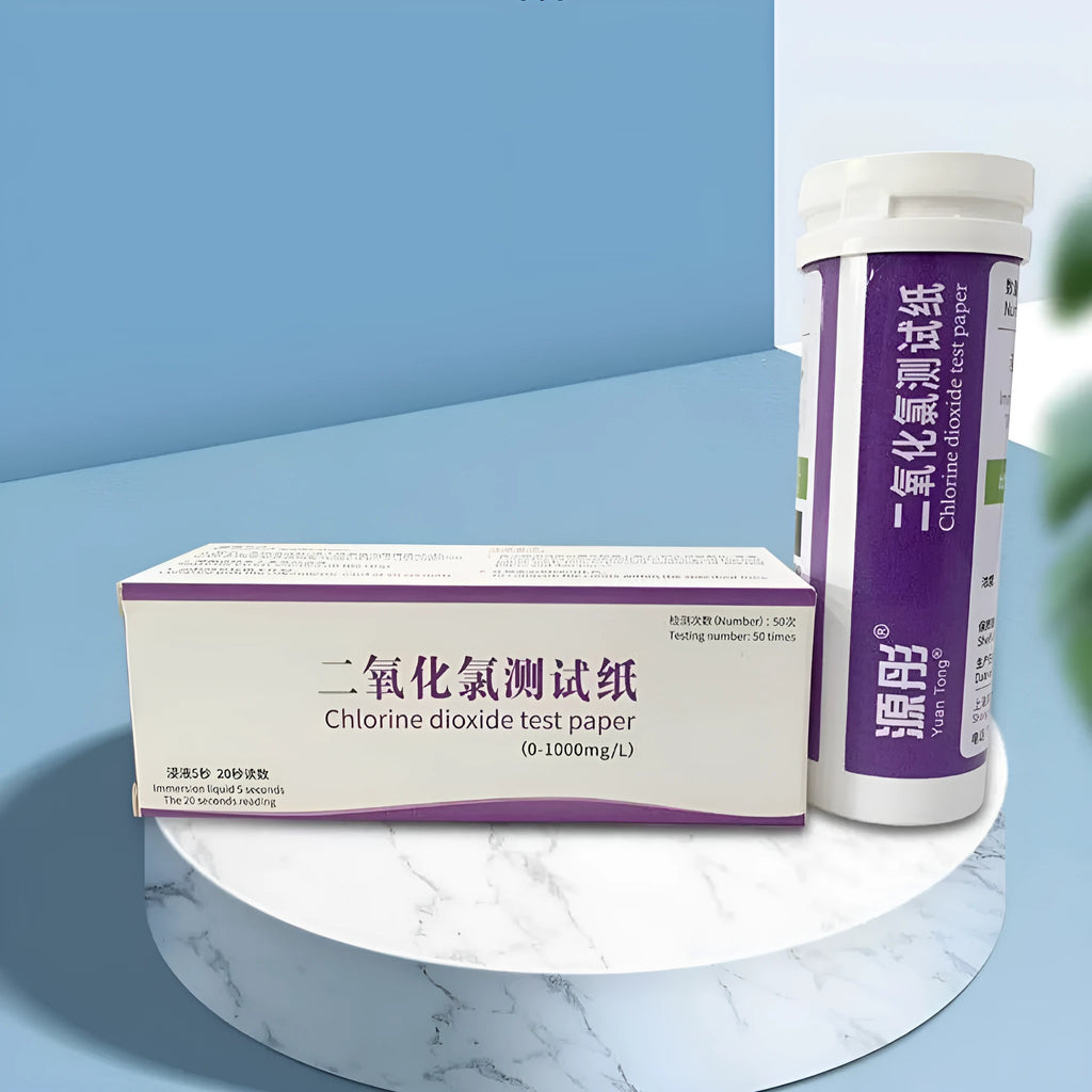 Chlorine dioxide test paper bottle with 50 pieces for waste water concentration detection