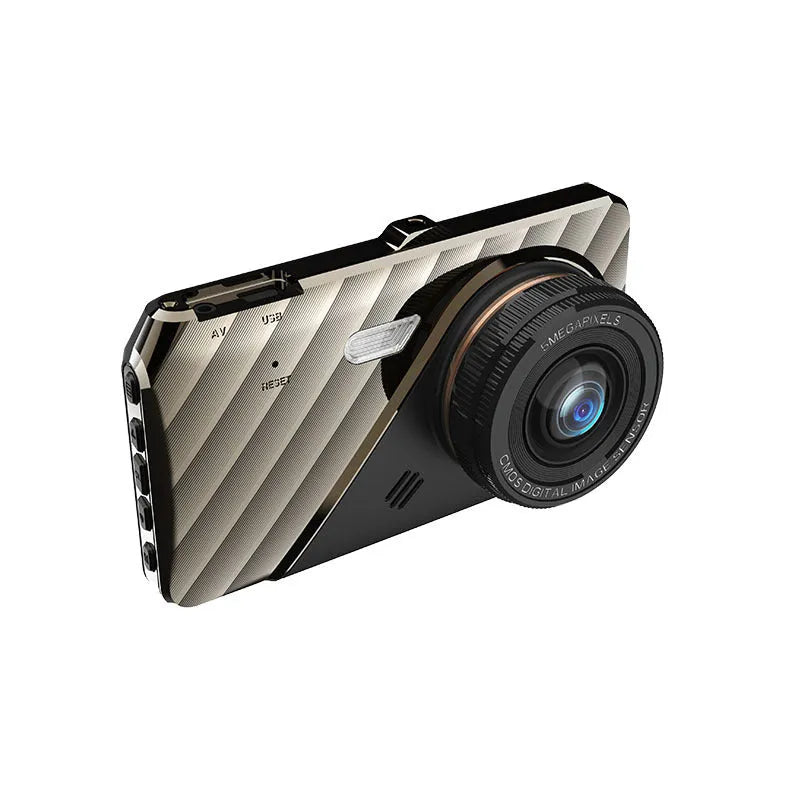 4 inch front and rear dual lens car dashcam with touch screen display
