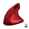 Wired black optical mouse with ergonomic handheld shape, six buttons, four-way scroll wheel, and USB cable on a desk