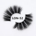 25MM3D mink false eyelashes in 25mm length on a white background showing soft 3D volume