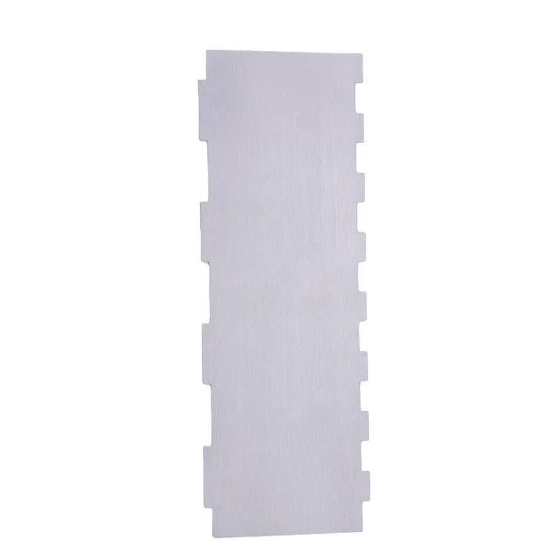 Stainless steel cake scraper with geometric polygon patterns for cake decorating