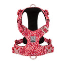Floral pattern pure cotton pet chest harness for dog walking with pull-resistant strap