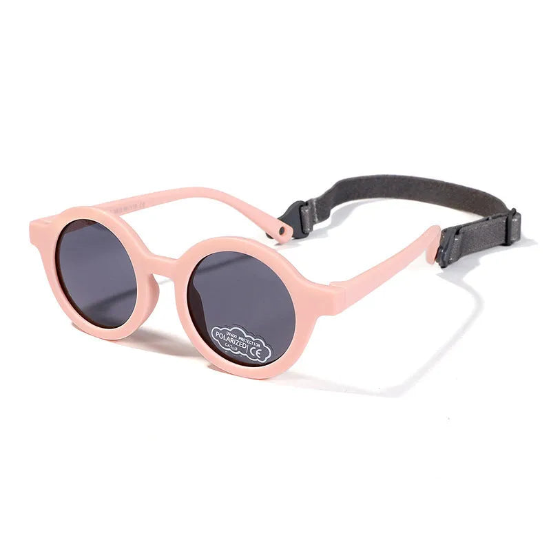 Children's round-frame polarised sunglasses with UV400 protection for 0-3 year olds