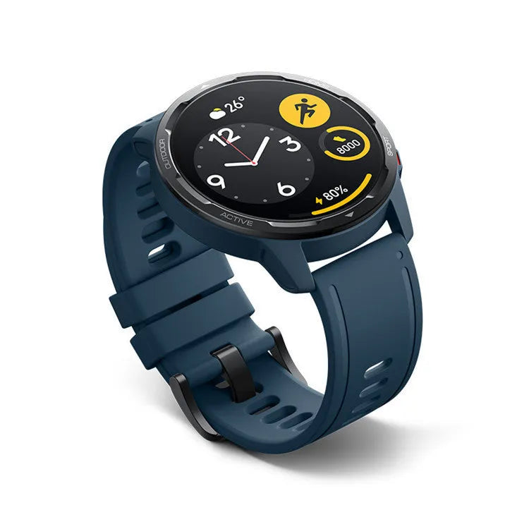 Dual band GPS smart watch with 1.43-inch screen in black, white, or blue colour options