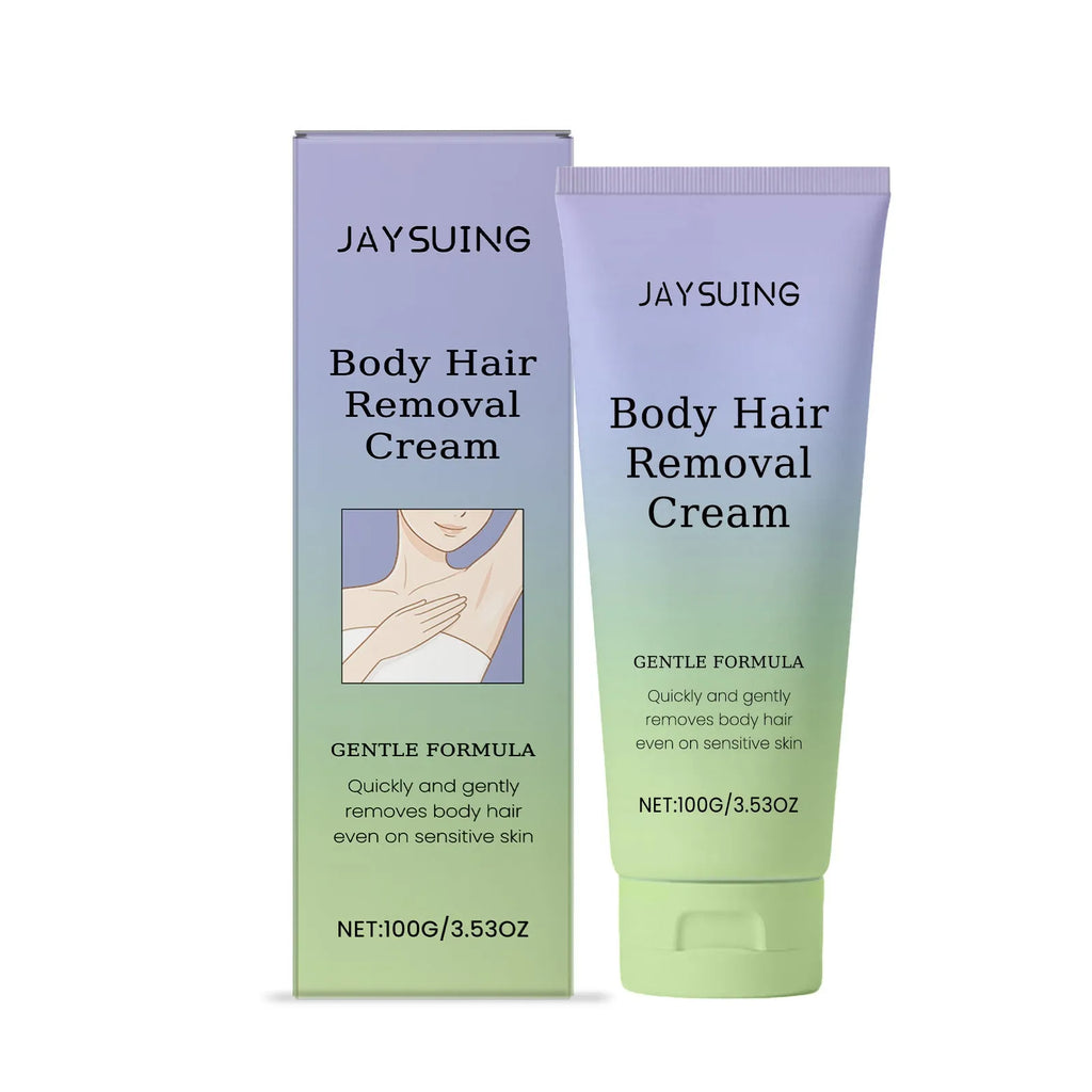 100g tube of moisturising hair removal cream with glycerin and witch hazel extract.
