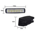 Black zigzag pattern 18W LED auxiliary spotlight for vehicle daytime running lights.